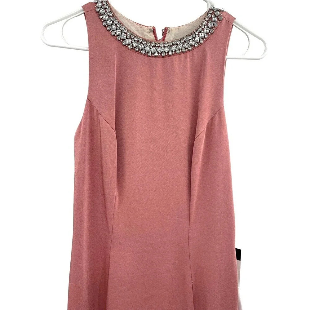 IEENA by MAC DUGGAL Gown Rose Pink Embellished Neck Trumpet Size US 0 - Picture 7 of 16